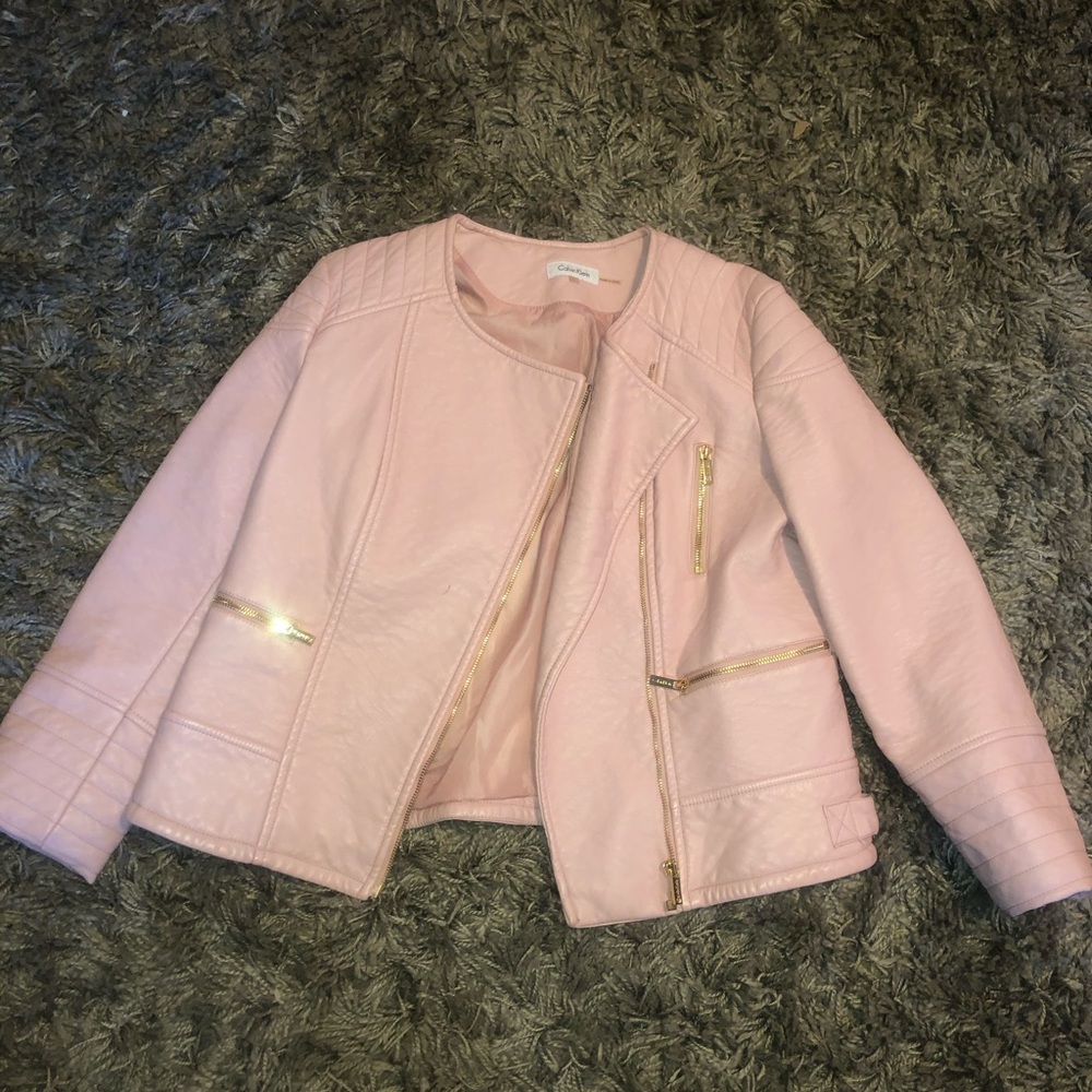 Calvin Klein Pink Leather Jacket